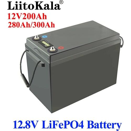 LiitoKala 12V 200Ah 280Ah 300Ah LiFePO4 battery pack with 150A BMS 12.8v battery for E-scooter RV Solar Energy storage system