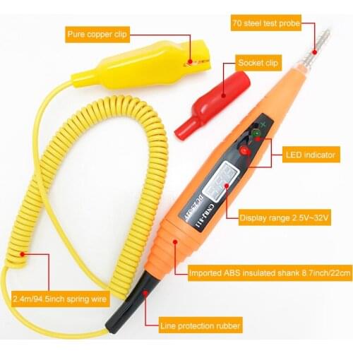 Universal Digital Test Pencil Multi-function Digital Display Voltage Tester Test Pen 2.5-32V Checking Circuits Fuses Car safety