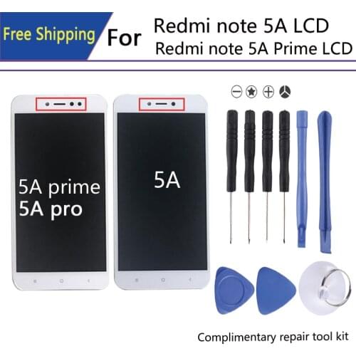 For 5.5 Inch Xiaomi redmi Note 5a lcd in Mobile Phone LDC note 5A Prime displays redmi note 5A pro Touch Screen pantalla