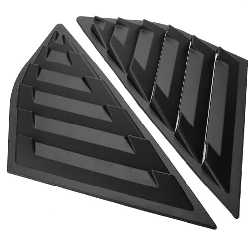 1pair ABS Matte Black Color Rear Quarter Panel Window Side Louvers Vent Cover Sticker Trim For Ford For Focus Hatchback 4 Door