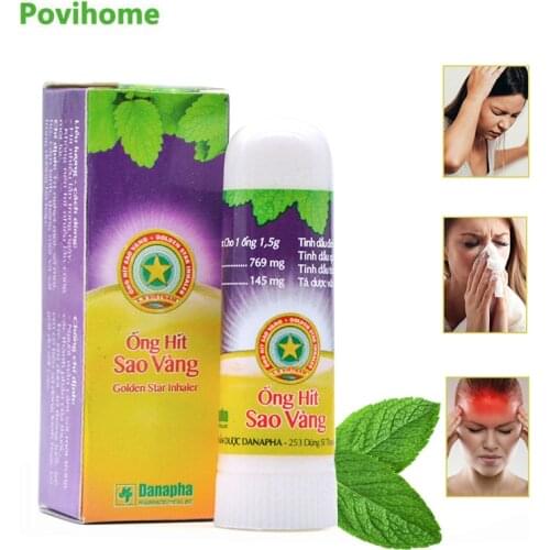 1Pcs Nose Inhaler Mint Cream Original Vietnam Gold Tower Rhinitis Nasal Psychic Runny Nose Refresh Oil Cold Cool Ointment
