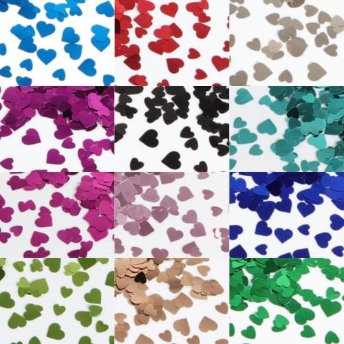 12 Bags Valentines Day Nail Art Sequins Love Heart Glitter Flakes Mixed Size Paillette For Manicure Decorations Accessories