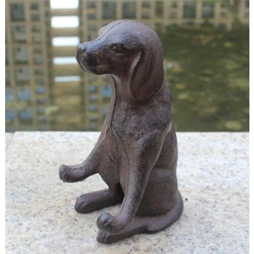 2 Cast Iron Dog Mobile Phone Holder Rustic Statuette Statue Figurine Business Card Rack Stand Home Bar Pub Club Desk Table Decor