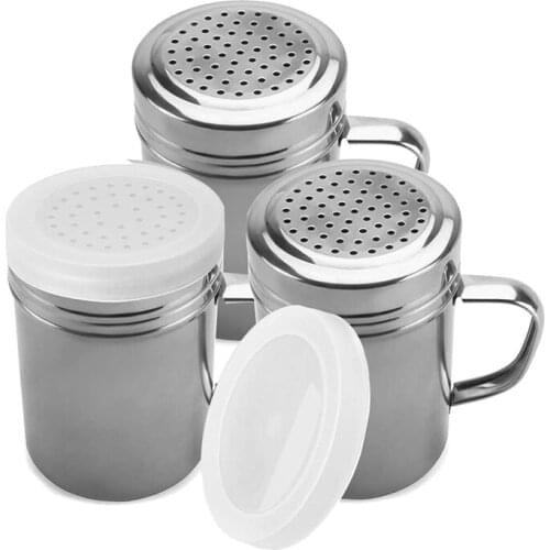 3Pcs Seasoning Bottle Spice Airtight Seasoning Bottle Shaker Kitchen Gadget (Jars with Handle)