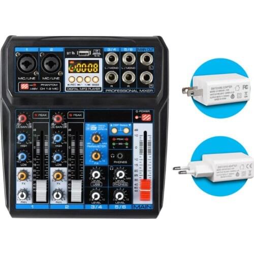 6Channel Mixer USB Record Bluetooth DSP Sound Effects Sound Mixing Console