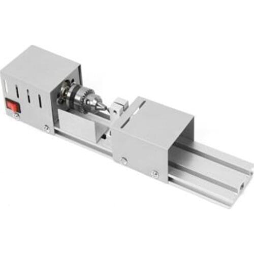96W Mini Lathe Beads Machine Woodworking DIY Standard Set with Power Carving Cutter