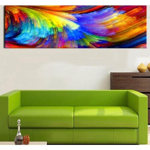 Abstract Colorful Streak Circles Pattern Canvas Painting Modern Posters And Prints Wall Art Pictures For Living Room Home Decor
