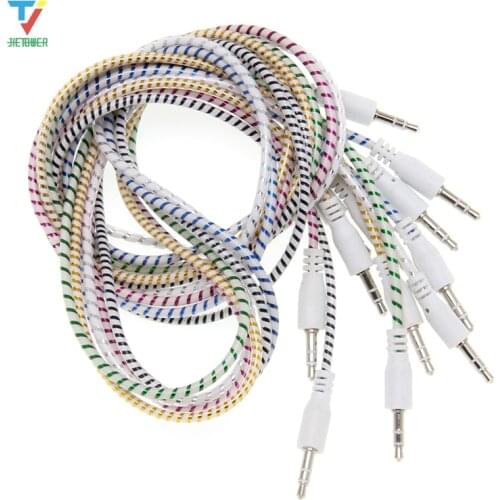 Aux Cable Male To Male Audio Cable 1M Car Audio 3 5mm Jack Plug Male To Male AUX Cable for Headphone MP3 500pcs/lot