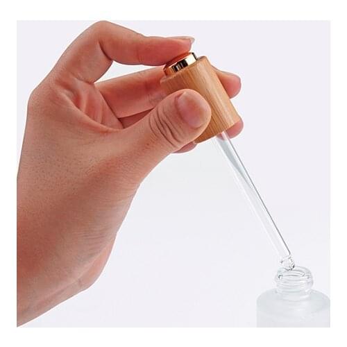 Bamboo press pump dropper cap silver gold color for glass plastic aluminum bottles plastic dropper cap for glass dropper bottle