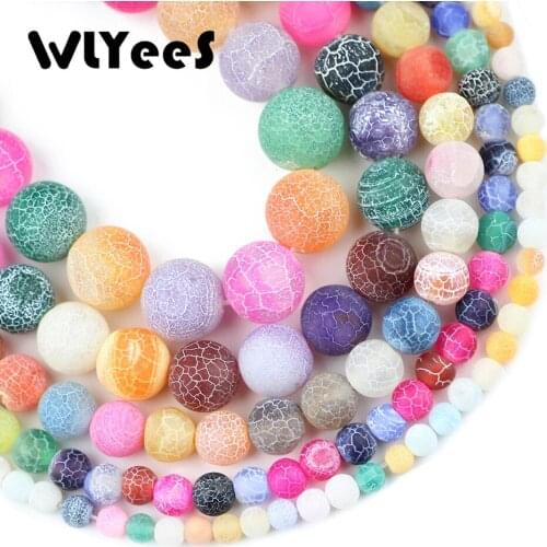 WLYee Colorful Weathered carnelian beads Natural Candy Color stone 4 6 8 10 12mm Round Loose bead jewelry Bracelet Making DIY15"