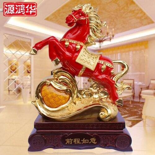 Source Honghua future wishful horse ornaments resin crafts gifts ornaments wholesale direct business venture gift