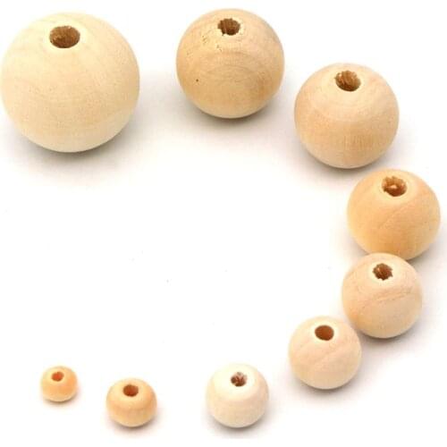 2 3 4 6 8 10 12 14 18 20 25 mm Natural Loose Round Wooden Beads For Jewelry Making Finding Diy Bracelet Necklace Accessories