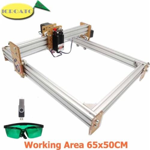 500*400mm GRBL 1.1f CNC Laser Engraver 40W Wood Engraving Machine 12V 5A 2-Axis Laser Cutting Printing Etched Cautery CNC6550