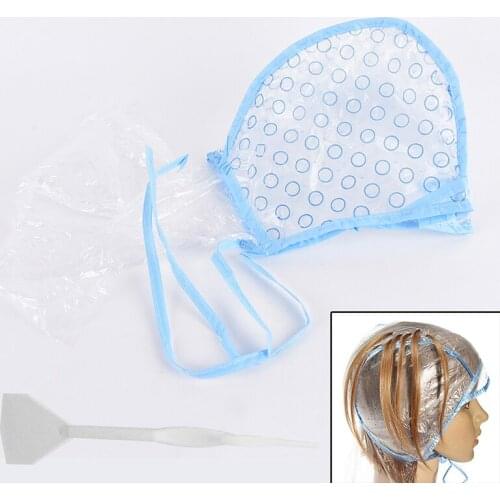 1Pcs Reusable Hair Colouring Highlighting Dye Cap With Hook Needle Frosting Tipping Color Styling Tools Quality