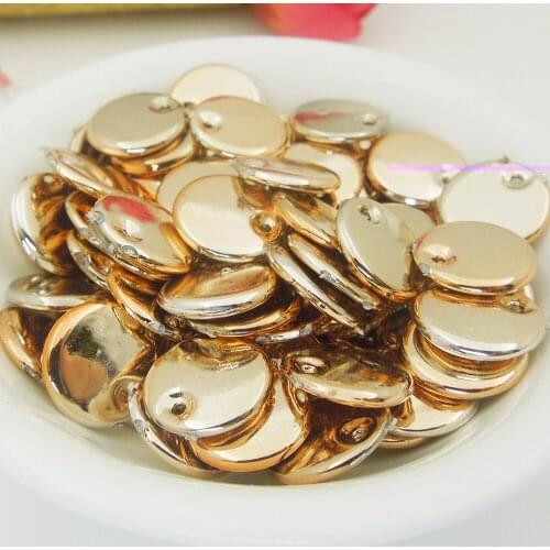 Charm pandent Beads uv gold color no fade ccb DIY 12mm 40pcs for necklace dancing party accessories on shoes