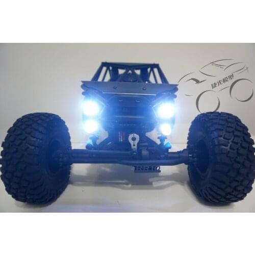 Front Led Frame Bar & Lights (4) Lamp For Axial AX90048 bomber RR10 1/10 SCX10 Rock Cralwer Truck RC