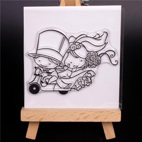 Transparent Clear Silicone Stamps And Metal Cutting Dies For DIY Scrapbooking Card Making Diy Cute Cartoon Photo Girls Boy 6