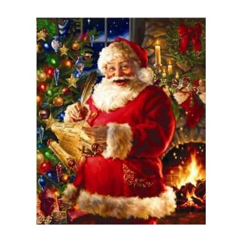 TOUOILP square full Diamond Painting De Kerstman 13