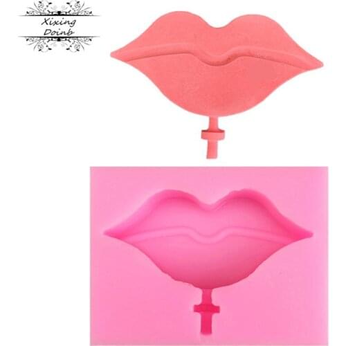 DIY lip shaped soft candy cake mold oven baking tool chocolate cake decoration silica gel mold