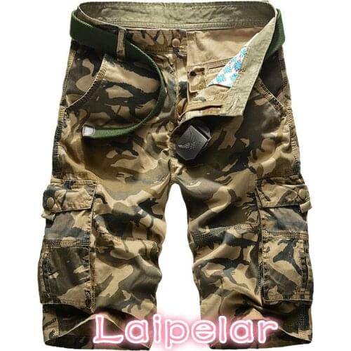 Cargo Shorts Men Hot Sale Casual Camouflage Summer Brand Clothing Cotton Male Fashion Army Work Shorts Men Plus Size 29-40