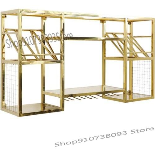 Nordic wall-mounted home dining table wine cabinet creative oblique wine hanging wine rack restaurant bar rack