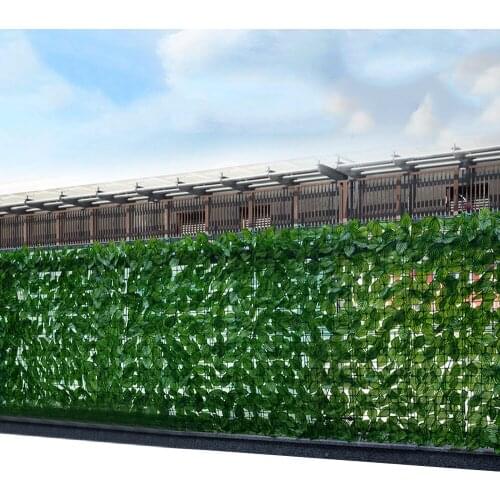 Privacy Fence Screen Outdoor Garden Backyard New Upgrade Expandable Faux Privacy Fence Artificial Green Leaf Decor 0.5*1m
