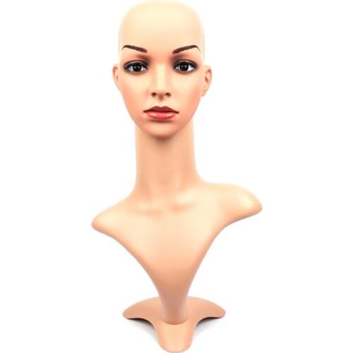 High quality PE Realistic female mannequin dummy head,Manikin heads display,Wig head,D2-X