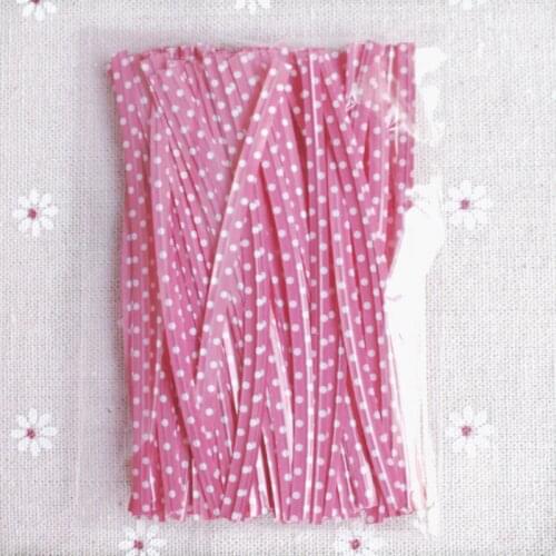 100Pcs 9Cm Wire Metallic Twist Ties For Candy Cookies Bags Packaging Ligation Dessert Sealing Twist Tie Event Party Supplies