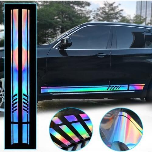 2PC Colorful Car Reflective Sticker For Benz R-Class G-Class CL CLA AMG CLK CLS ML-Class GL-Class GLA-Class GLE coupe GLK-Class