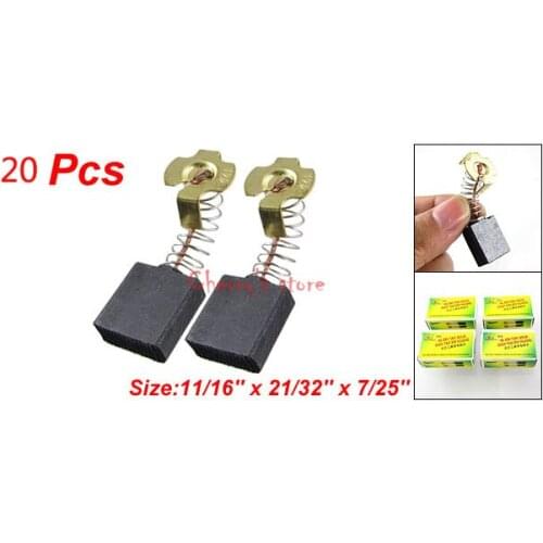 20 Pcs 11/16" x 21/32" x 7/25" Electric Motor Power Tool Carbon Brush