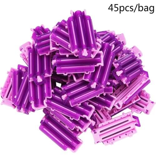 45Pcs Hair Curler Clips Clamps Roots Perm Rods Styling Wavy Rollers for Corn Fluffy DIY Tools No Heat #Free Shipping