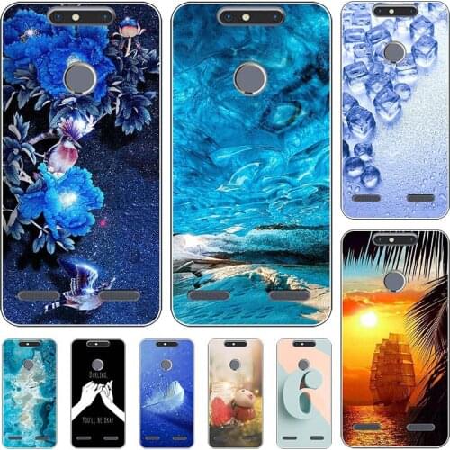 For ZTE Blade V8 Mini V 8 Mini 5.0" Cover For ZTE Blade V8 Lite Fashion Cool Cartoon Flower Capa Soft Silicone TPU Case