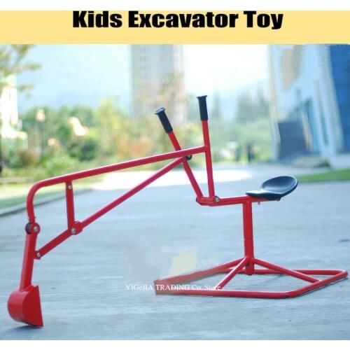 Excavator Sand Digger Toy Backhoe for Kids (Ride On), Outdoor Digging Scooper for Dirt, Snow, Beach, Sandbox; 2-Hand Operation