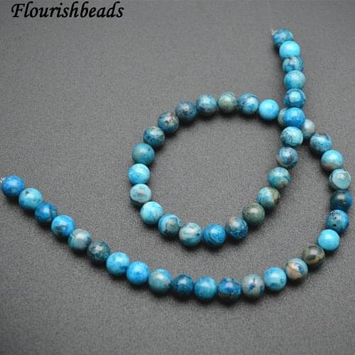 Smooth Blue color Crazy Lace Agate Stone Round Loose Beads 4mm 6mm 8mm 10mm