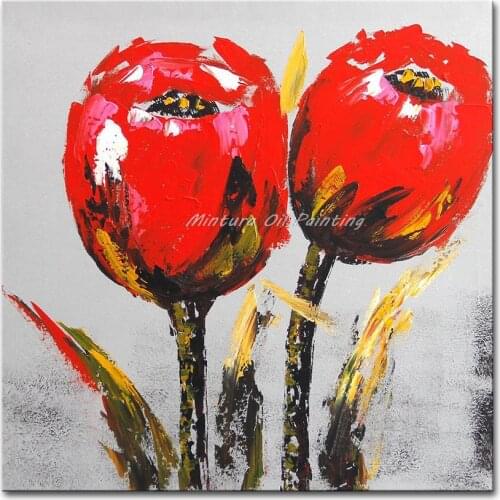 Free Shipping Hot Sell Modern Wall Painting Hand Painted Blossoming Flower Home Decorative High Q. Art Picture Paint on Canva