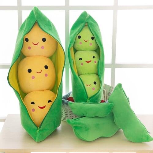 Creative Cute Pea Pod Plush Toy Doll Baby Pillow Doll Furnishings Creative Give Children A Birthday Present Home Decortion