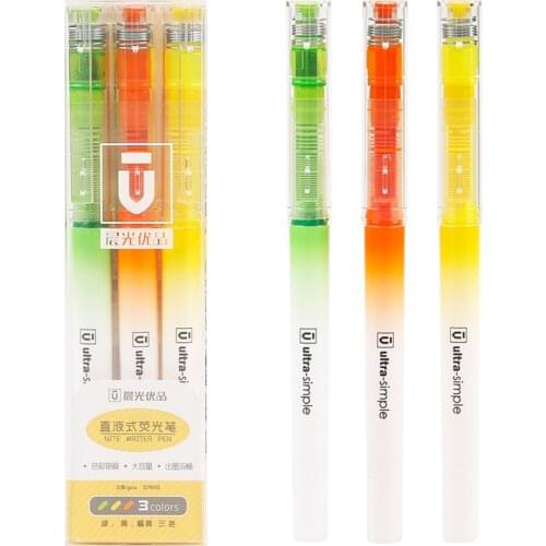 3Pcs/set Cute Colorful Candy Highlighter Marker Pen Color Mark Pen Fresh And Creative Fluorescent Pen Office School Stationery