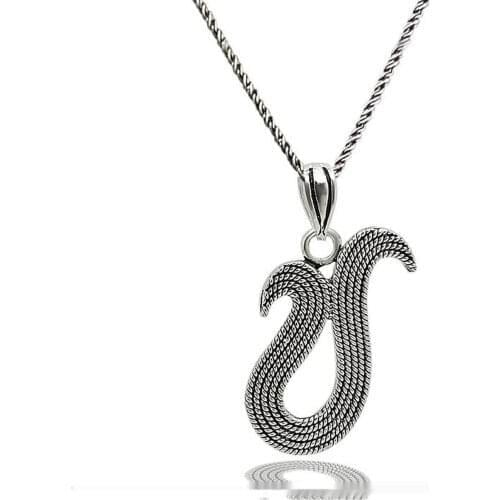 Midyat silver filigree tulip lady necklace