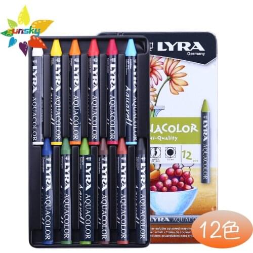 Original LYRA students crayon safety childrens painting tools art gift painting brush 12/24 color oil painting stick Iron box