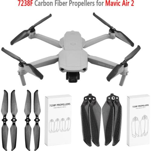 7238F Carbon Fiber Propellers for DJI Mavic Air 2 Low Noise Props Blade Replacement Durable Props for mavic air 2 Accessories