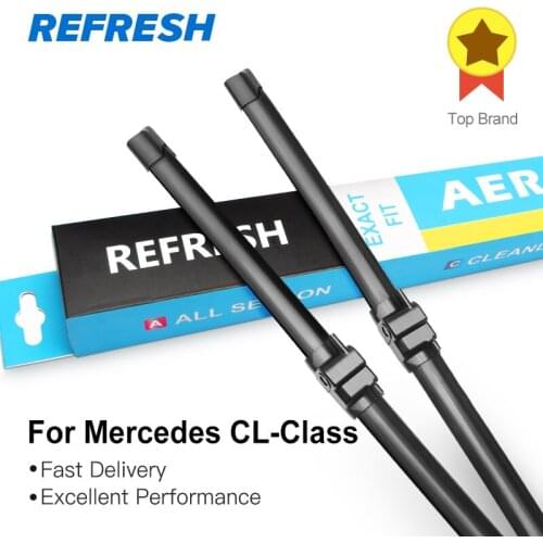REFRESH Wiper Blades for Mercedes Benz CL Class W215 W216 Fit Side Pin Arms Models CL 500 600 55 63 65 AMG 4Matic