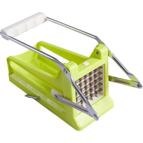 French Fry Cutter Potato Slicer Push Type Double-sided Blades Cut Evenly Removable for Easy Cleaning Vegetable Dicer LBS