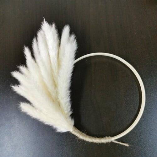 Christmas Decoration Bamboo Ring Hoop Wreath Garland Floral Diameter 20CM DIY Handmade Dried Flowers Pampas Grass Decor Home