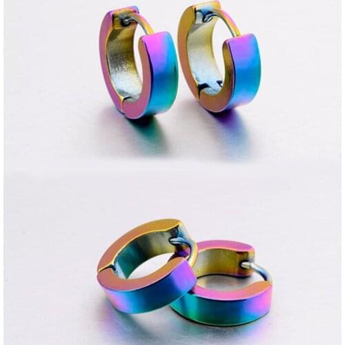Kpop Earrings Titanium Steel Version of the Classic Simple Girl Mens Ear Buckle Pierced Jewelry Fashion Decoration Accessories