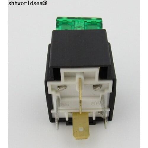 Shhworldsea 10set (10pcs relay +10pcs 30a fuse)Fused On/Off Automotive Fused Relay 12V 30A 4-Pin Normally Open Car Bike,black