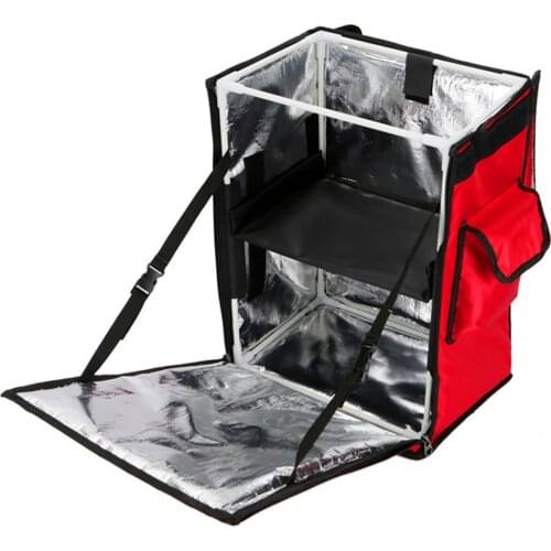 43L Double Layer Take Out Lunch Delivery Tote Bag Aluminum Foil Oxford Bag Picnic Basket Hot and Cold Insulated Picnic Food Box