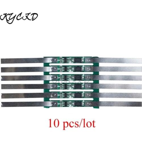 10pcs/Lot BMS 1S 3.7V 3A Li-Ion Lithium 18650 Battery Charge Protection Board with Nickel For 18650 Power Bank Charging DIY Kit