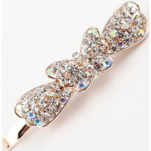 New 1PC Cute Pearl butterfly Rhinestone Barrette Girls Hair Accessories Hair Clip Lovely Hairpin Hair Ornaments