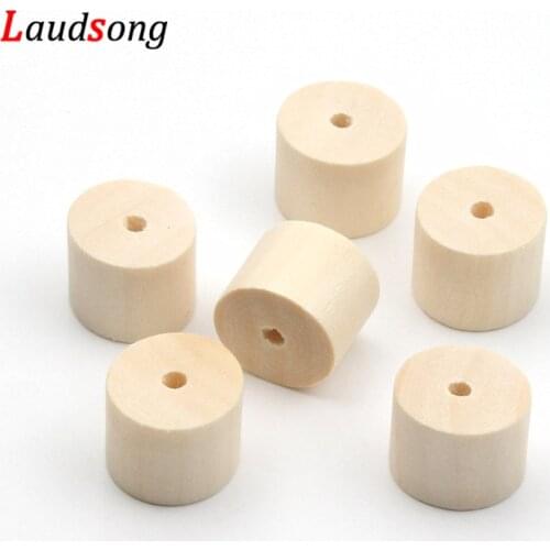 10pcs 14x17mm Natural Color Cylinder Wood Beads Lead-free Wooden Beads For Jewelry Making Diy Crafts Accessories