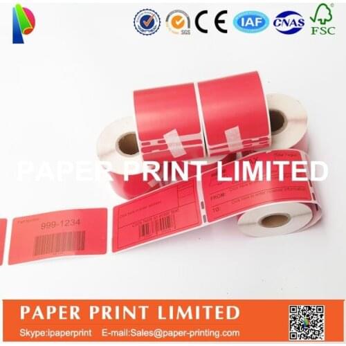 100 Rolls Dymo 99014 Red Color Generic Label 54mm*101mm 220Pcs Compatible for LabelWriter 450Turbo Printer SLP 440 450